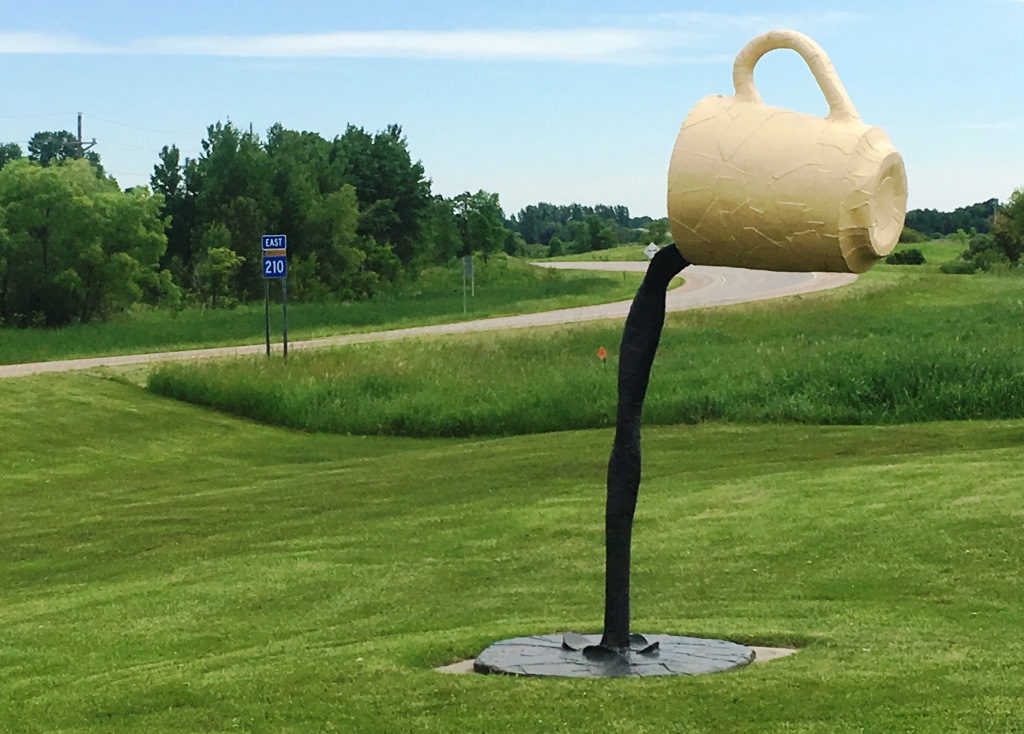 coffee cup sculpture